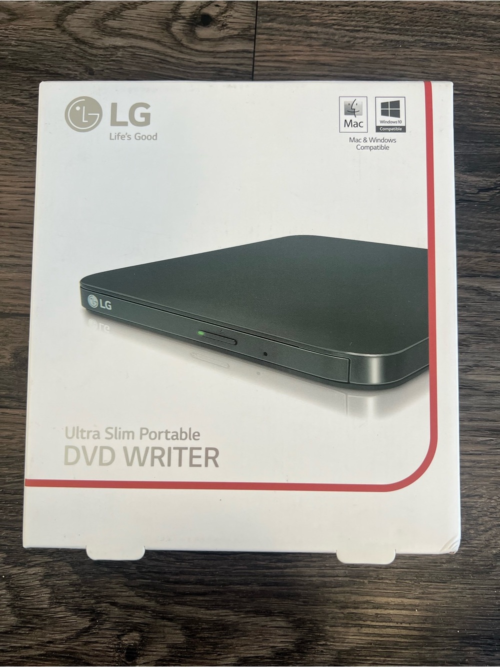 LG Portable External DVD Writer in White